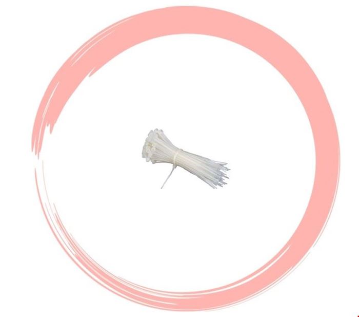 KABLO BAĞI BEYAZ 4,8mm x 380mm (100LÜ PAKET) resmi