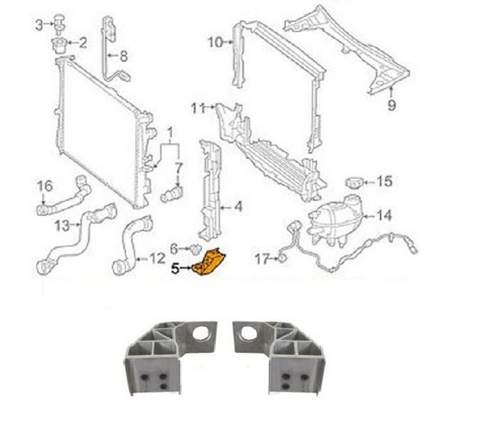 RADYATÖR AYAĞI SOL (ALÜMİNYUM) W205 2014- resmi