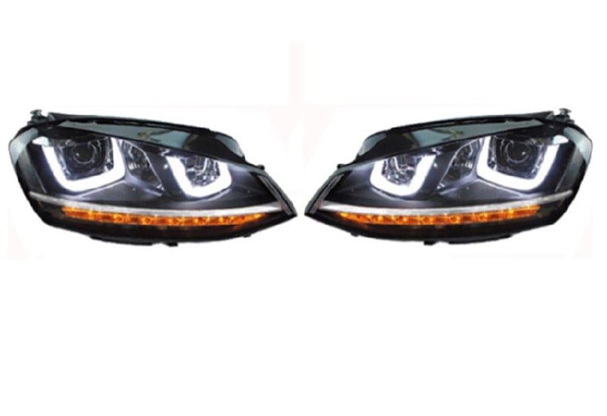 ÖN FAR SET ( ÇİFT U LED KAYAR SİNYAL ) GOLF 7 13- resmi