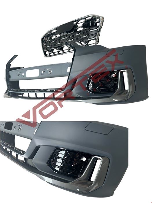 ÖN TAMPON SET S-LİNE (KROM) A6 2020-2024 DÖNÜŞÜM resmi