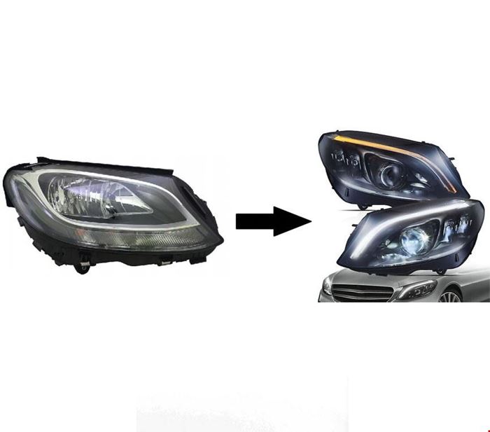 W205 2014- HALOJEN İÇİN 2019- LED FAR DÖNÜŞÜM SETİ resmi