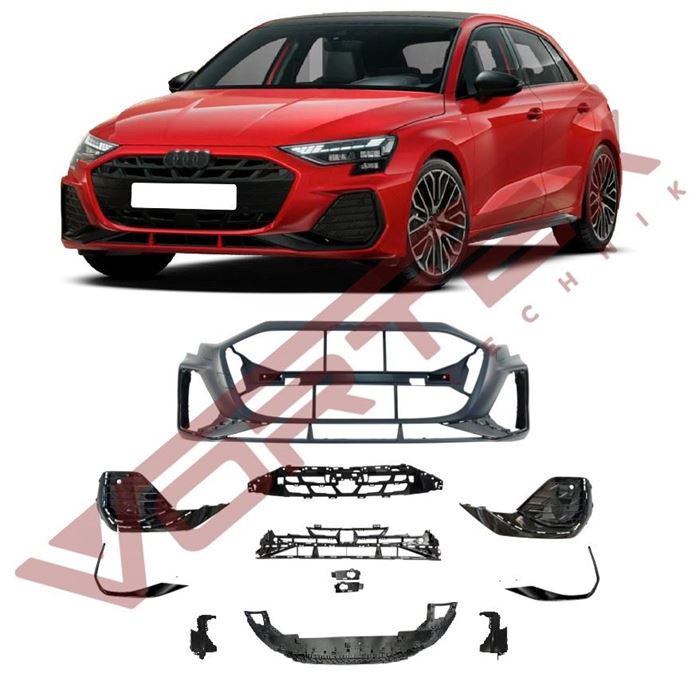 ÖN TAMPON S-LİNE SET PANJRSUZ SİYAH DETAY A3 2024- resmi