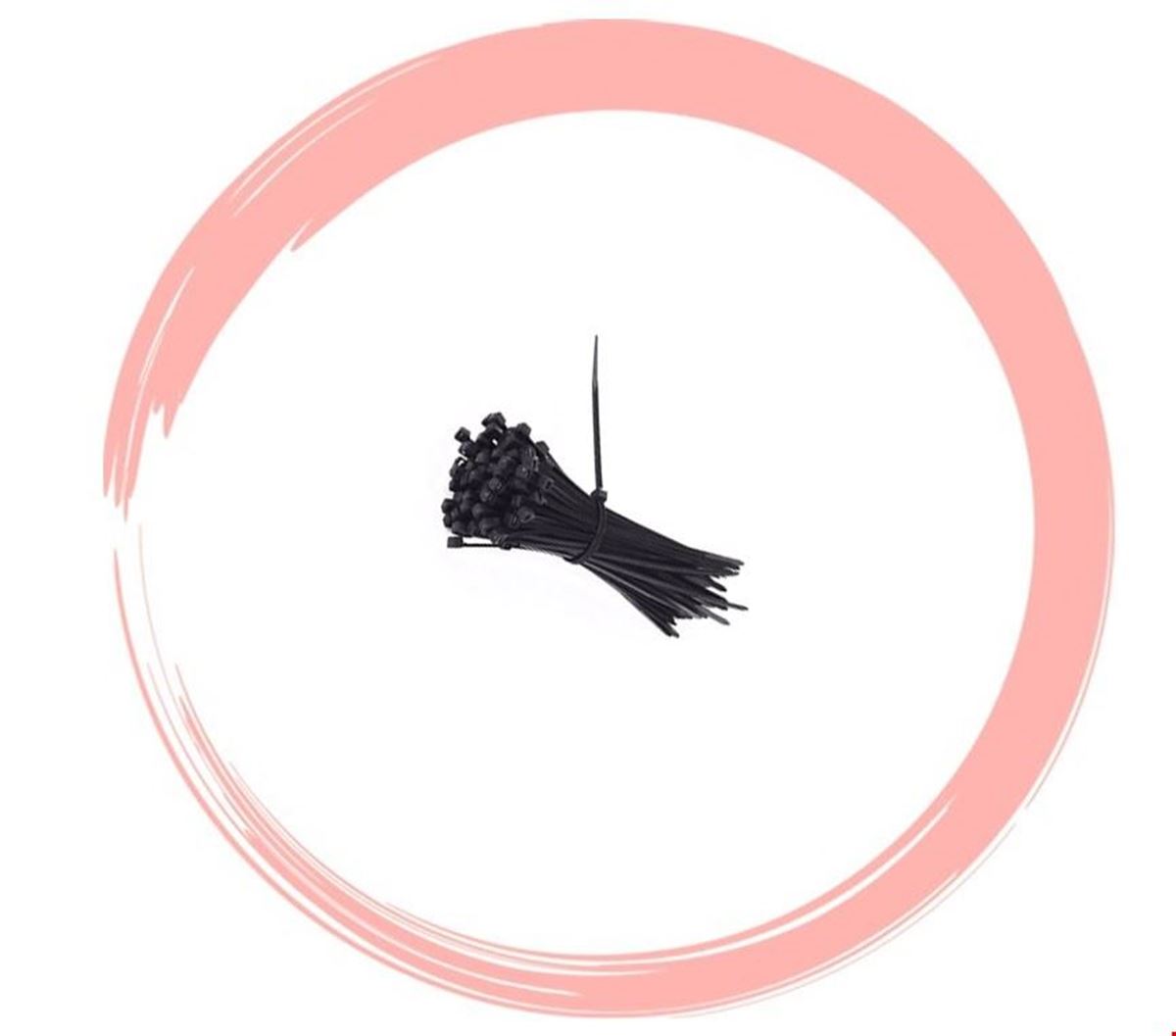 KABLO BAĞI SİYAH 7,6mm x 380mm (100LÜ PAKET) resmi