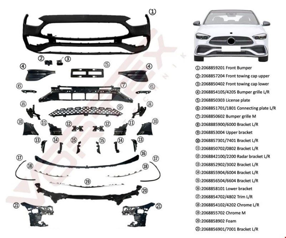 ÖN TAMPON SET AMG (PANJUR HARİÇ) W206 2021- resmi