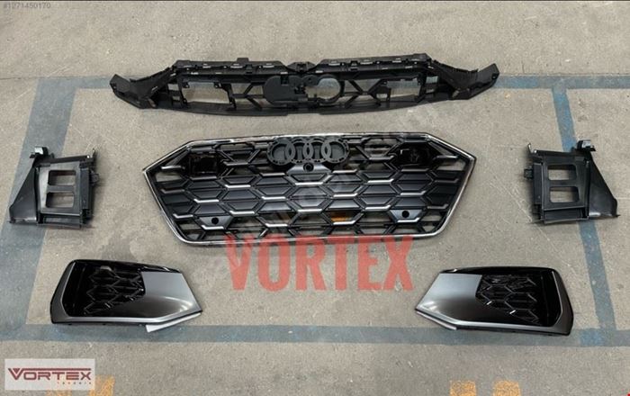 ÖN PANJUR+TAMPON IZGARA SET (KROM) A7 2023- resmi