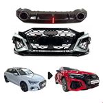 RS3 BODY KIT (ÖN TAMPON+ ARKA DİFÜZÖR) A3 2021- resmi