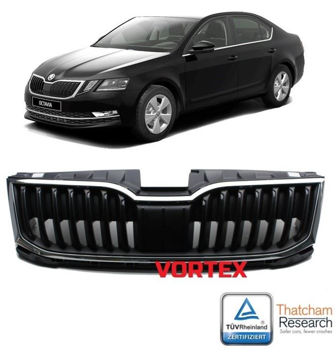 ÖN PANJUR ( KROMLU- PİANO BLACK ) OCTAVİA 2017- resmi