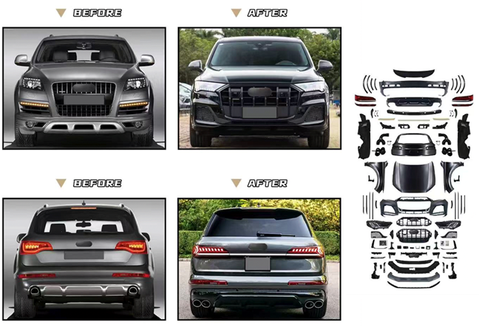 Q7 2007-2015 İÇİN Q7 2020- DÖNÜŞÜM SETİ KOMPLE resmi