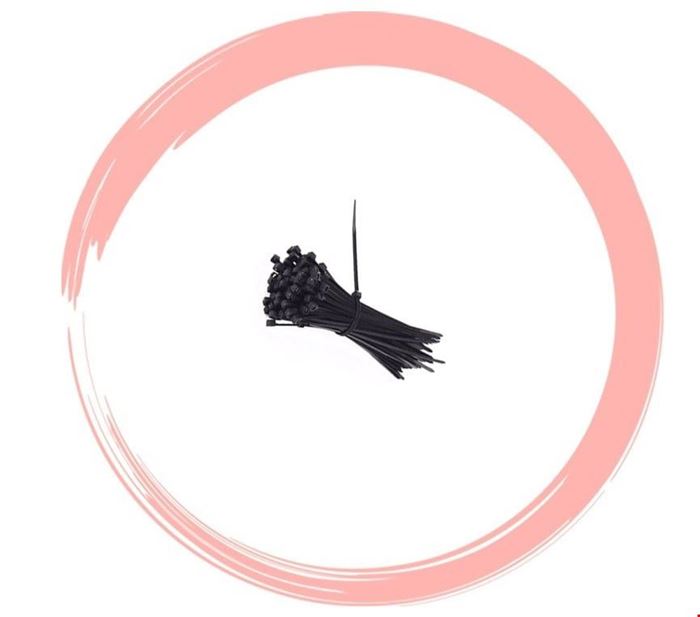 KABLO BAĞI SİYAH 4,8mm x 300mm (100LÜ PAKET) resmi