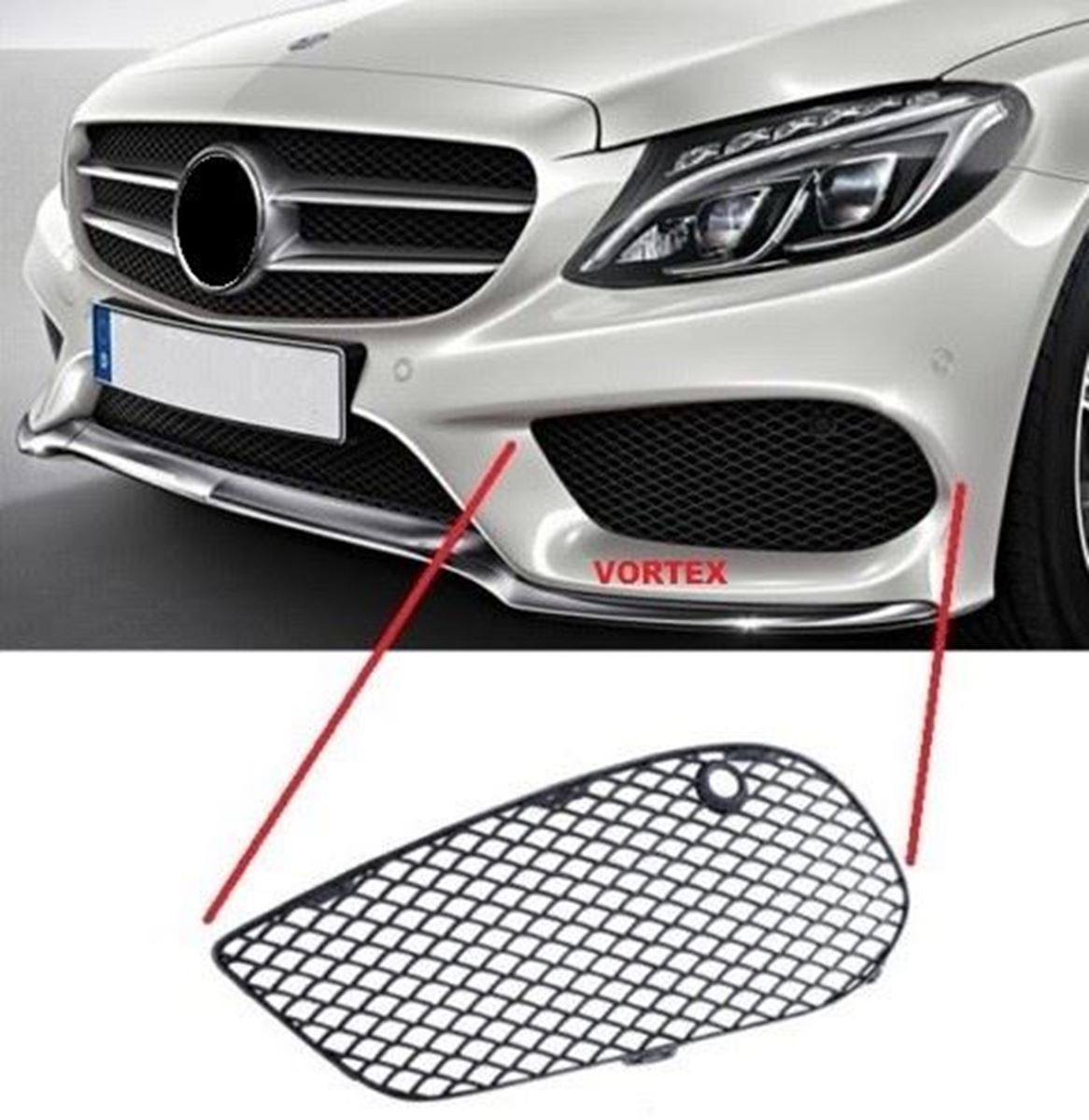 ÖN TAMPON IZGARASI DIŞ SOL (AMG) W205 2014- resmi